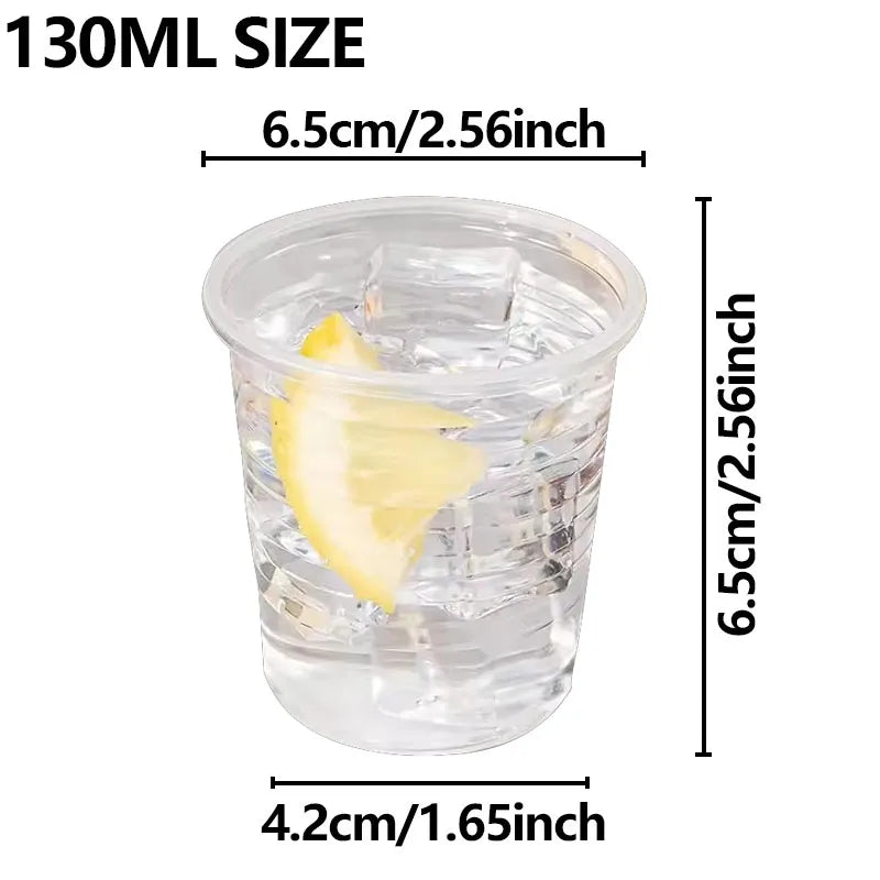 Clear Disposable Plastic Cups 130/200/300ml – 50 or 100 Pack Disposable Cups PLUSH 130ML 100PCS