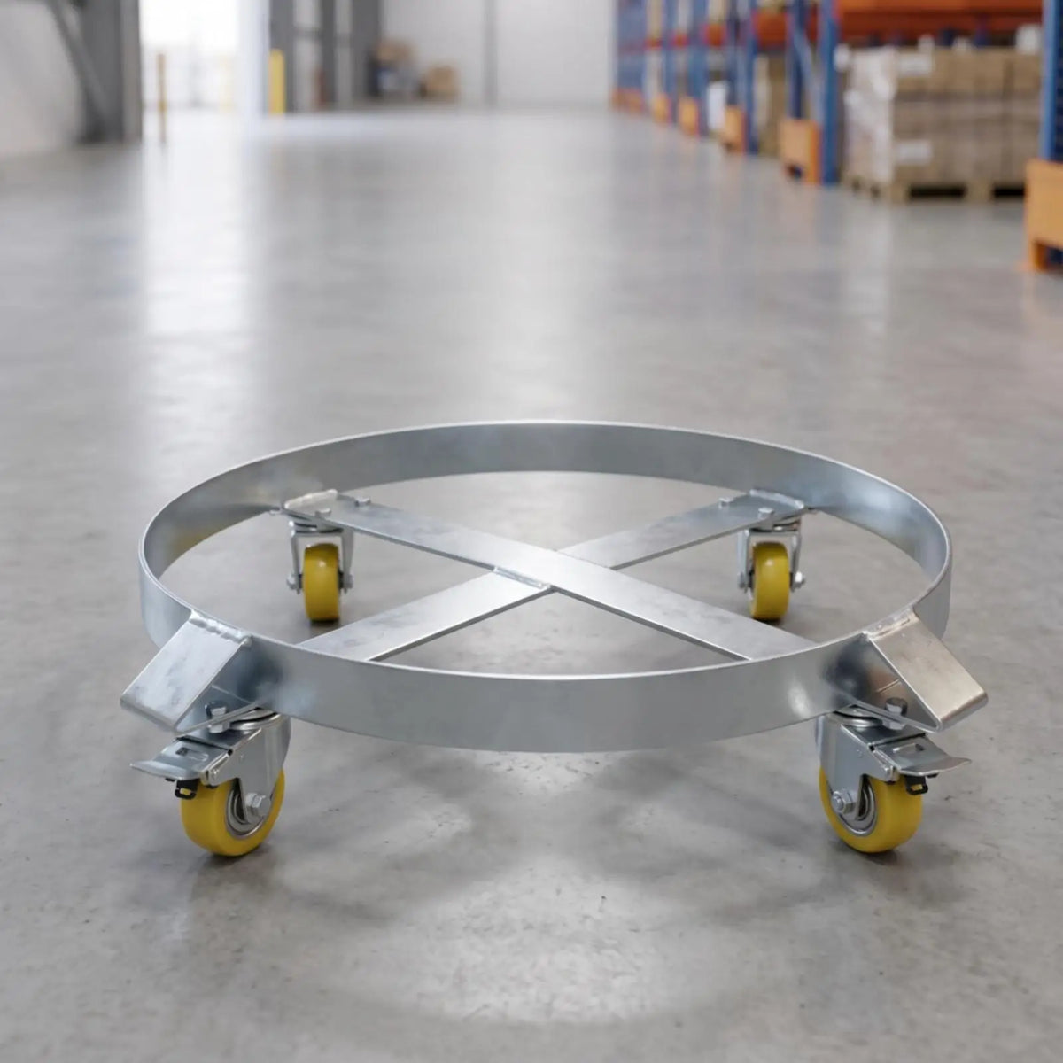 Drum Dolly with Swivel Casters – Heavy-Duty Steel Moving Base Drum Dolly PLUSH