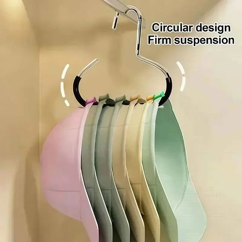 5-Pack Stainless Steel Hat Rack Wall Mount Hook Organizer Hat Rack Organizer PLUSH