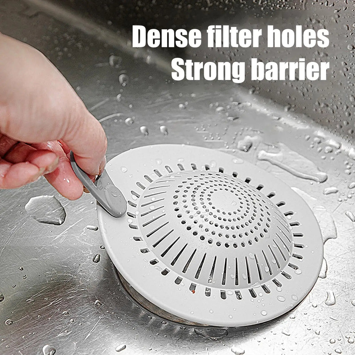 Silicone Drain Strainer Hair Catcher – Shower, Sink & Kitchen Drain Hair Strainer PLUSH
