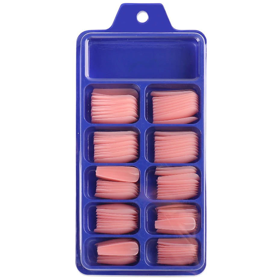 100pcs Coffin Press On Nails – Acrylic Nail Extension Kit