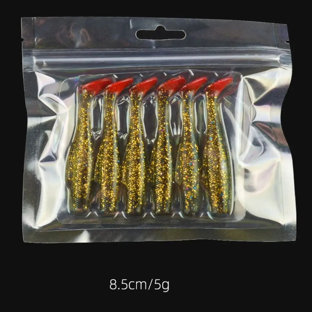T-Tail Soft Silicone Swim Lures 6cm/8.5cm – Multicolor Bait Set Soft Fishing Lures PLUSH 8.5cm-style 10