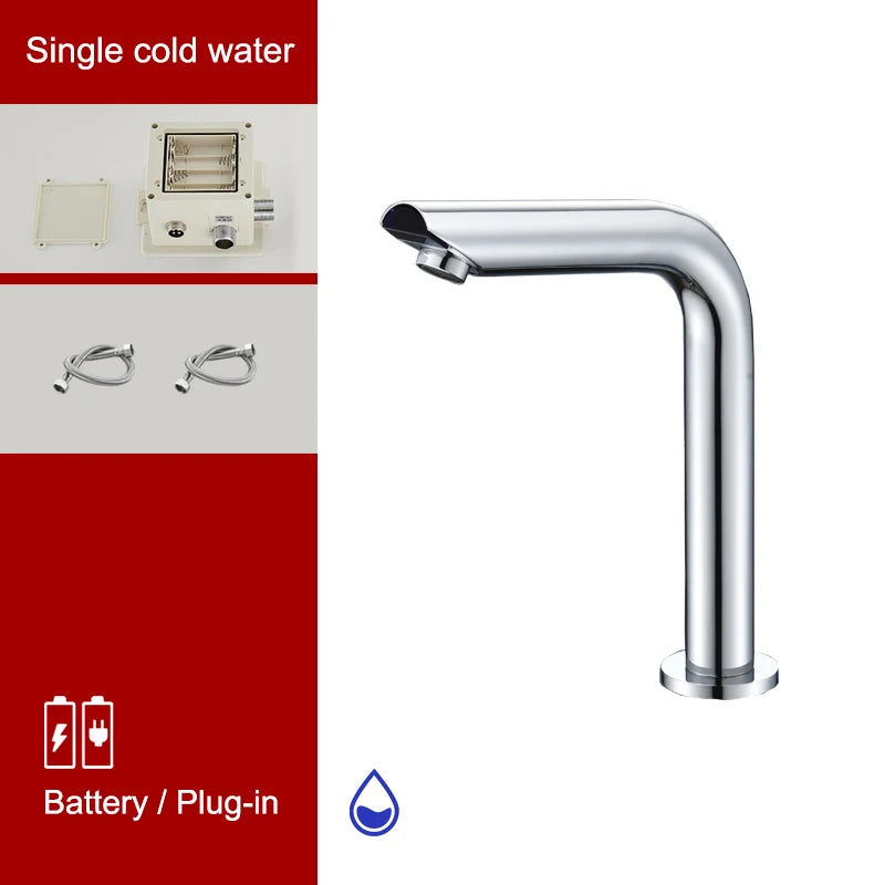 Sensor Basin Faucet Chrome Deck Mounted – ELS8870 Auto Tap Sensor Basin Faucet PLUSH Middle cold