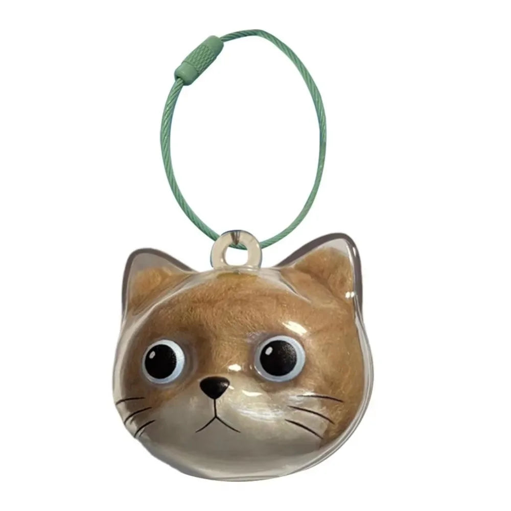 Transparent Pet Hair Storage Capsule Keychain – Cat & Dog Charm Pet Keepsake Keychain PLUSH Style 9