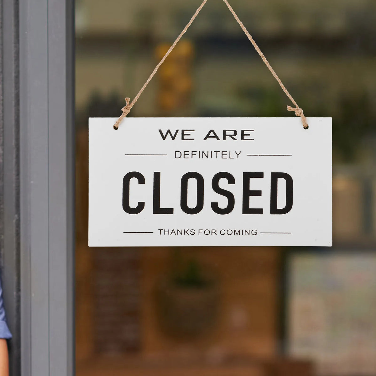 Wooden Open Closed Sign Double-Sided Hanging Door Sign Wooden Door Sign PLUSH