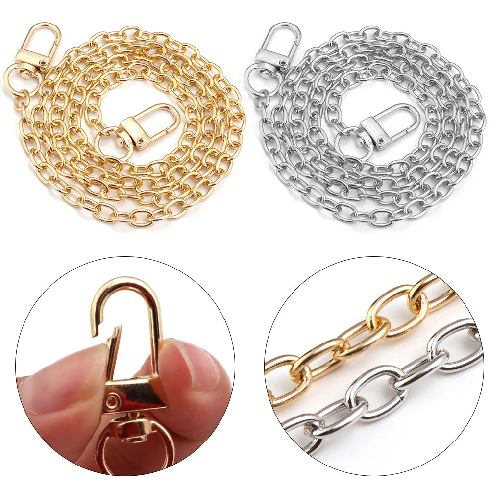 Aluminum O-Shape Chain 20–120cm Silver Gold | DIY Jewelry Jewelry Making Chain PLUSH