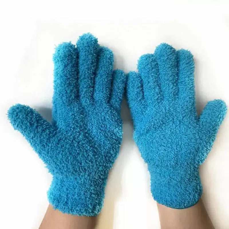 Microfiber Dusting Gloves – Stretchable Lint-Free Cleaning Mitts Microfiber Cleaning Gloves PLUSH A6
