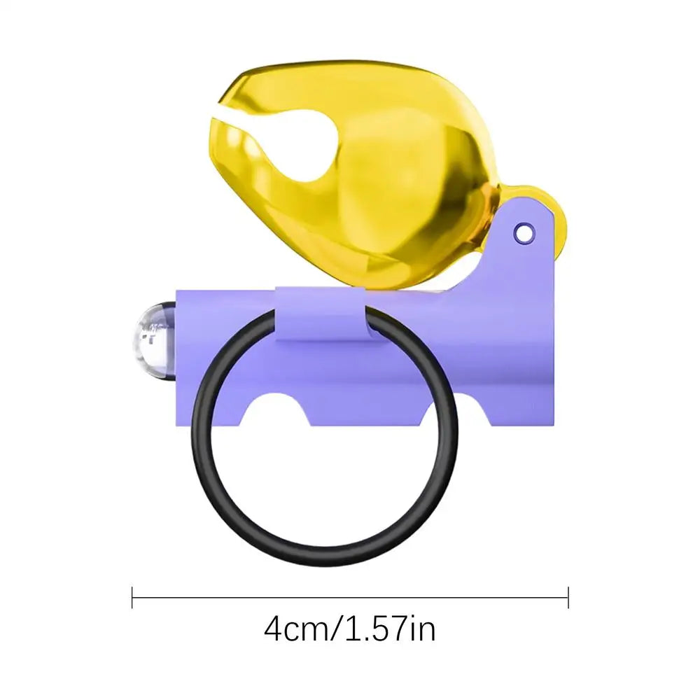 Fishing Bite Alarm Bell with LED Light & Rod Clip Indicator Fishing Bite Alarm PLUSH Purple 1PC