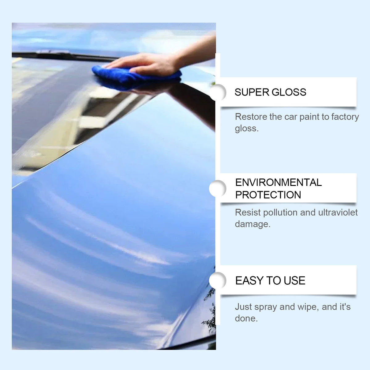 RayHong Nano Ceramic Coating Spray – Hydrophobic Car Polish Ceramic Coating Spray PLUSH