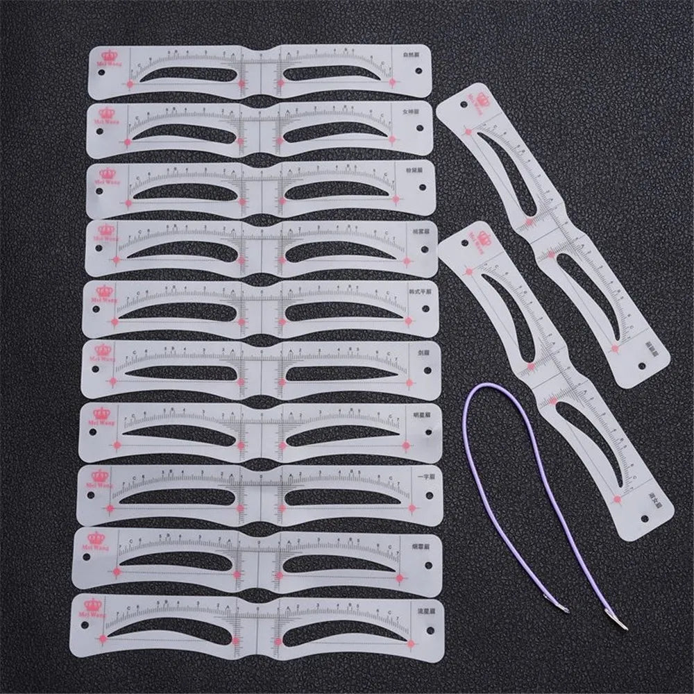 Reusable Eyebrow Stencil Kit – 12 Brow Shaping Templates Eyebrow Stencil Kit PLUSH