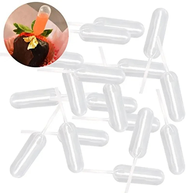 50pcs 4ml Disposable Squeeze Transfer Pipettes for Baking Baking Pipettes PLUSH
