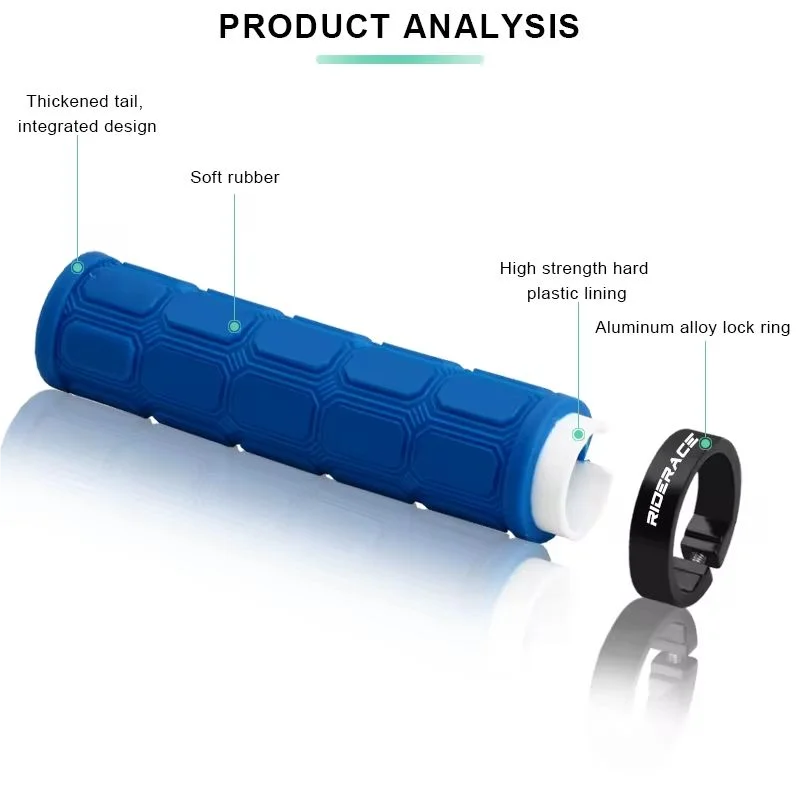 MTB Lock-On Handlebar Grips – Ergonomic Non-Slip Rubber Bike Handlebar Grips PLUSH