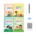 4-in-1 Magic Practice Copybook Set for Kids Ages 3–6 Kids Writing Workbook PLUSH A