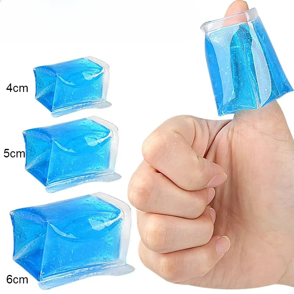 Reusable Finger & Toe Gel Ice Pack – Wearable Cold Wrap Wearable Gel Ice Pack PLUSH Blue-4-5-6cm