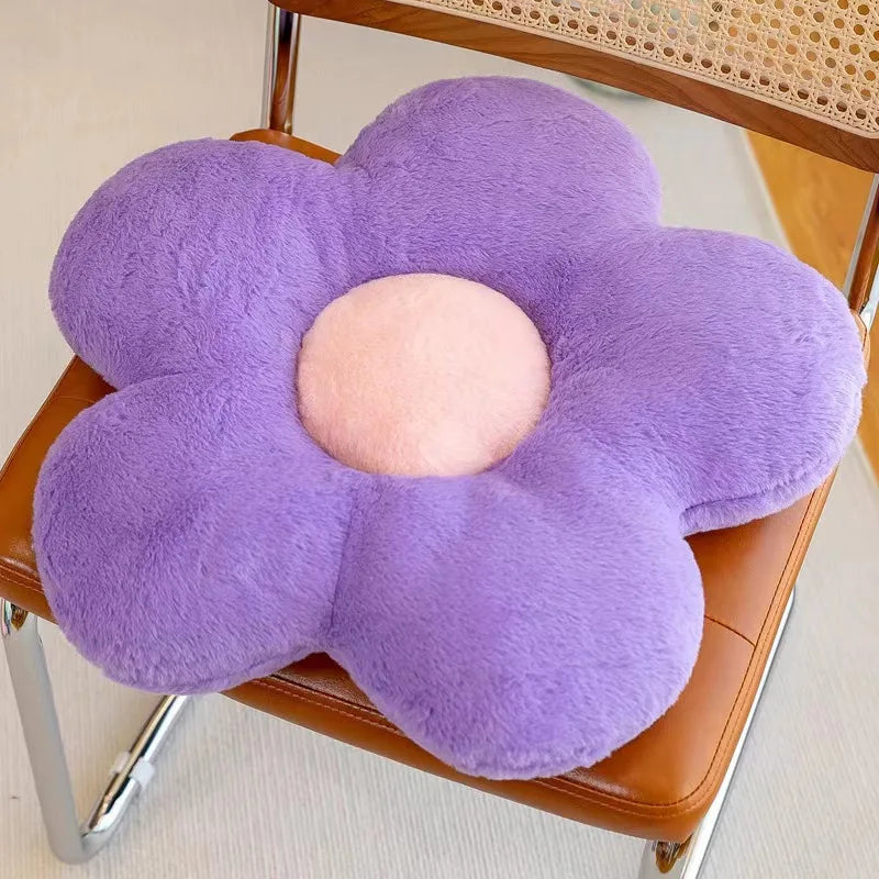Flower Shaped Plush Pillow – Soft Floral Decorative Cushion Decorative Pillow PLUSH Purple 35cm