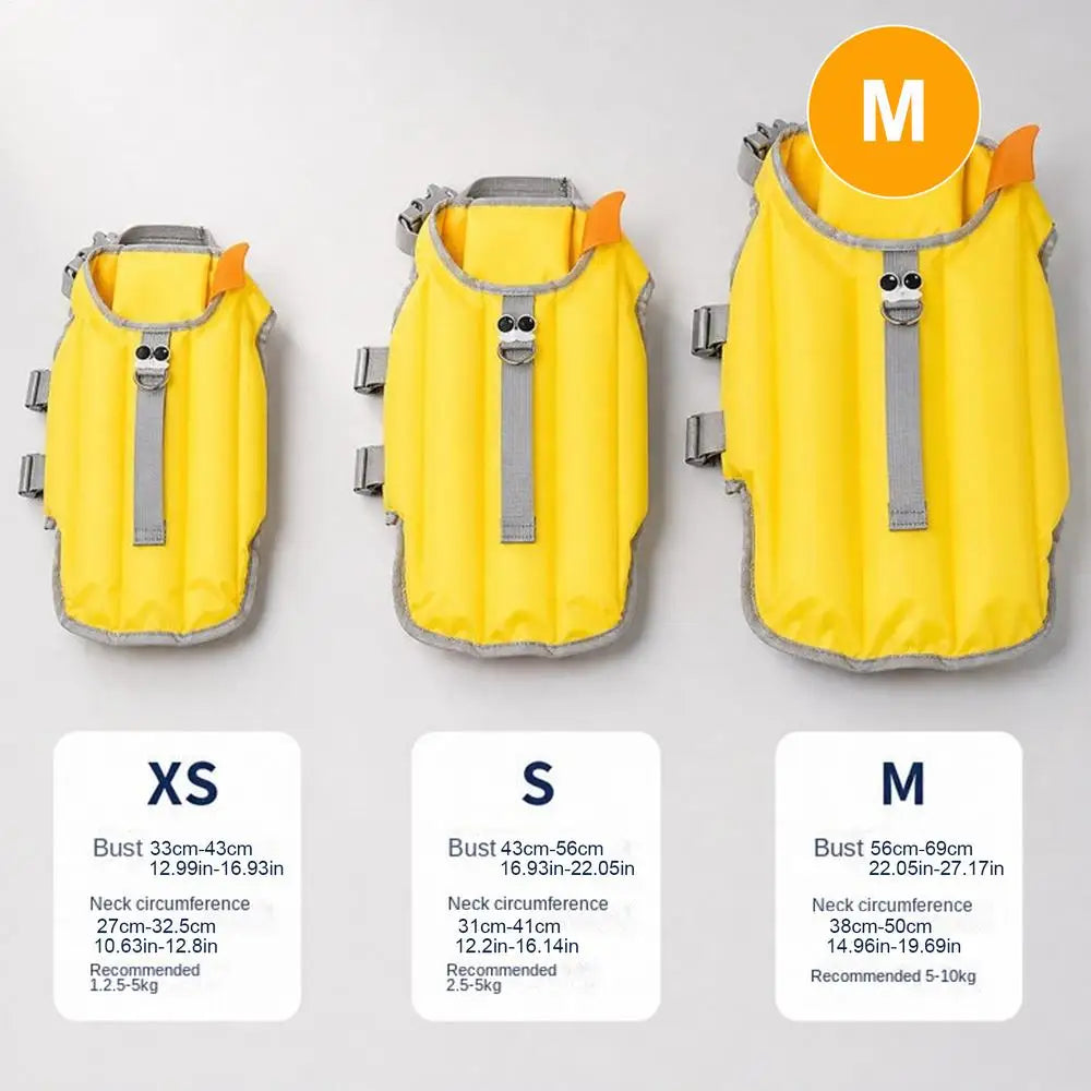 Dog Life Jacket Swim Vest – Buoyant, Breathable, Adjustable Dog Life Jacket PLUSH M Yellow