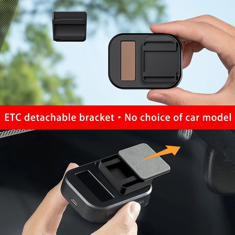 Removable Windshield Toll Pass Holder – Adhesive ETC Bracket Windshield Toll Holder PLUSH