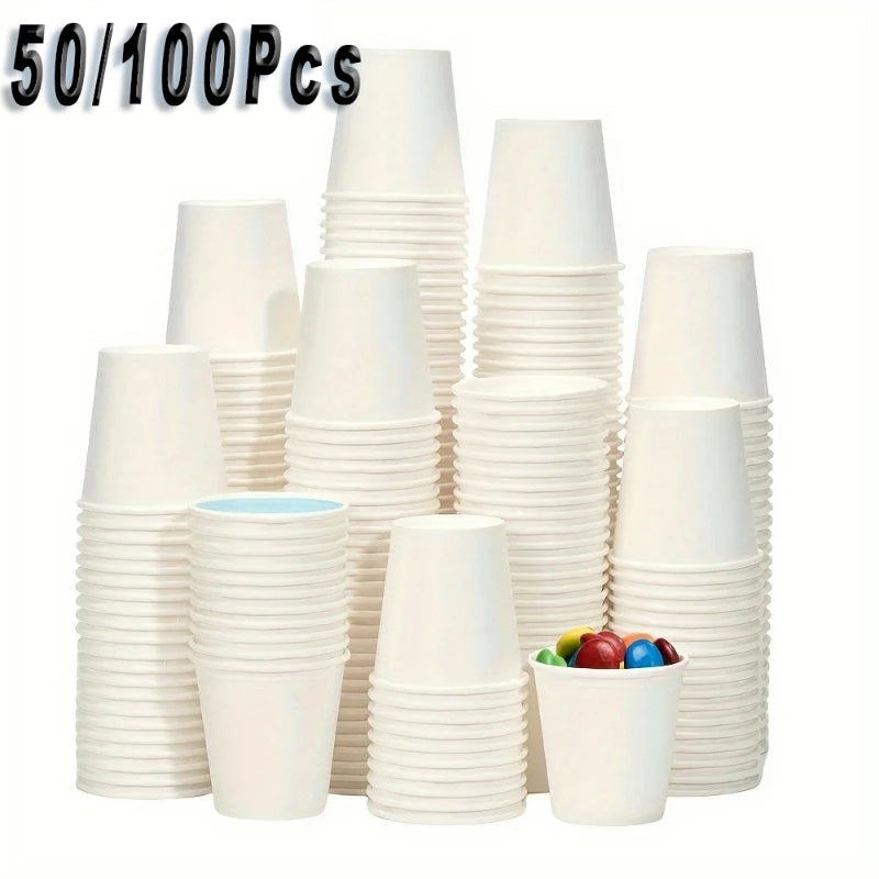Disposable Small Paper Tasting Cups 50/100pcs – Party & Home Disposable Paper Cups PLUSH