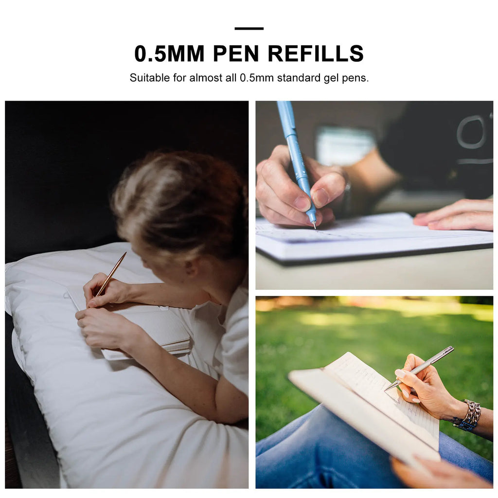 100pcs Black Gel Pen Refills 0.5mm Fine Point – Smooth Ink Gel Pen Refills PLUSH