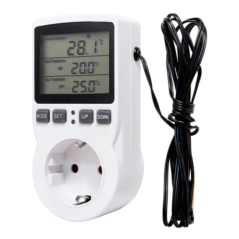 EU/FR Digital Thermostat Timer Socket – Heating & Cooling Thermostat Timer Socket PLUSH FR Plug