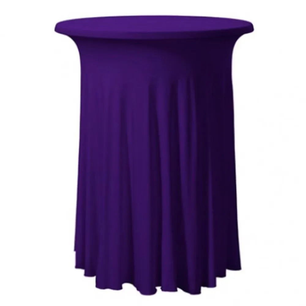 Stretch Round Tablecloth Elastic Bar Table Cover & Skirt Stretch Table Cover PLUSH E-27.56x43.31in
