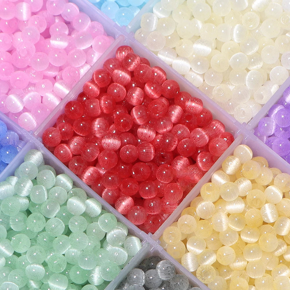 4mm Cat's Eye Glass Seed Beads 30g – DIY Jewelry Spacer Beads Glass Spacer Beads PLUSH