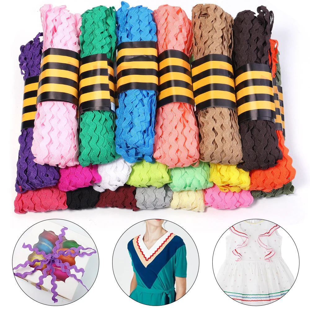15 Yards 5cm Ric Rac Zig Zag Trim Ribbon – DIY Craft Sewing Ric Rac Trim Ribbon PLUSH