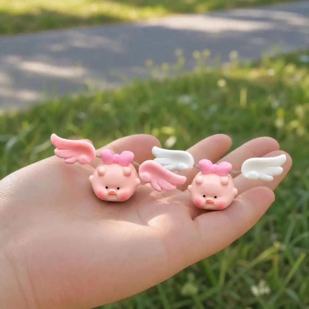 Pink Pig Resin Handlebar Ornament – Cute Scooter Decoration Vehicle Handlebar Ornament PLUSH