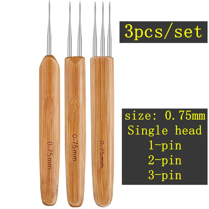 Wooden Crochet Dreadlocks Braid Needle – Hair Extension Tool