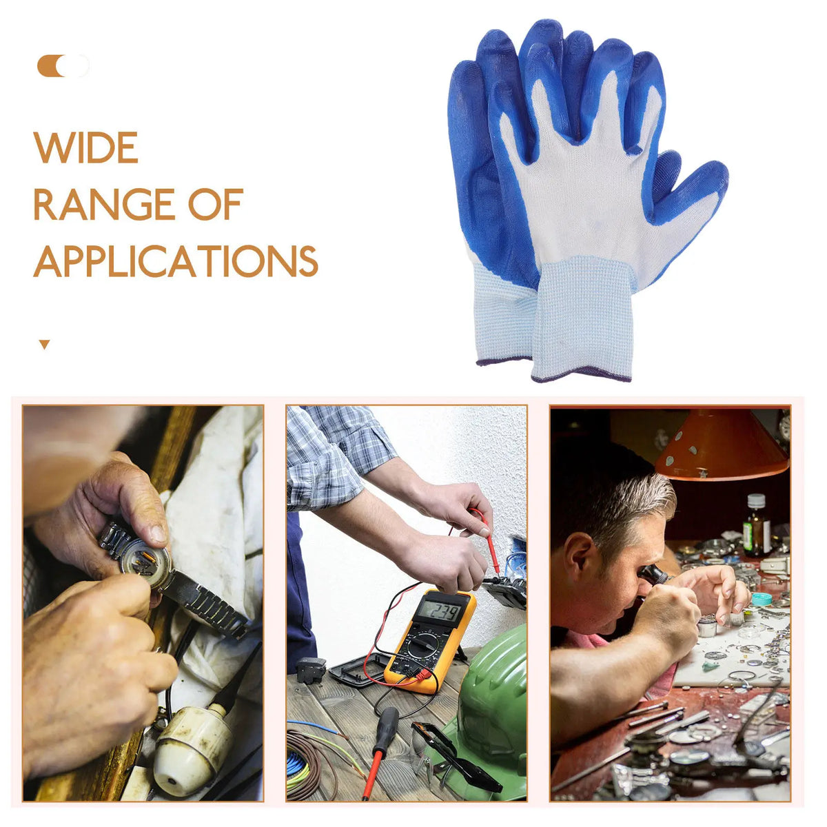 3-Pack Nitrile Coated Garden Work Gloves for Men & Women Garden Work Gloves PLUSH