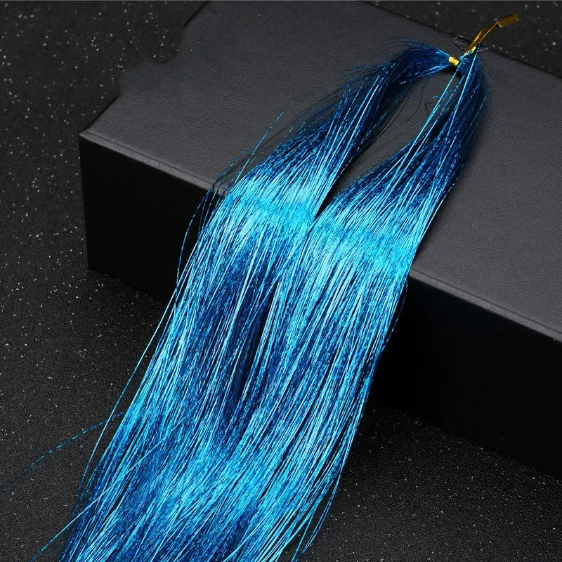 Sparkle Hair Tinsel Extensions 100cm – Colorful Braiding Dazzles Hair Tinsel Extension PLUSH NO.16