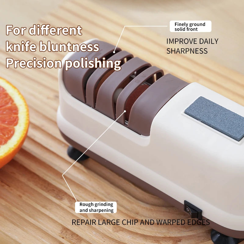 Electric Knife Sharpener – Automatic Multi-Function Kitchen Tool Electric Knife Sharpener PLUSH