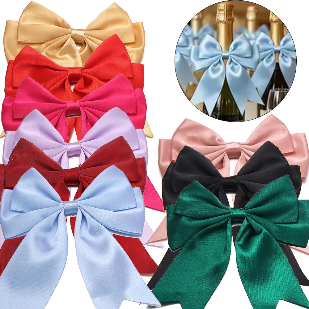 5pcs Double Layer Satin Swallowtail Bows – DIY Hair & Jewelry Ribbon Bow Findings PLUSH