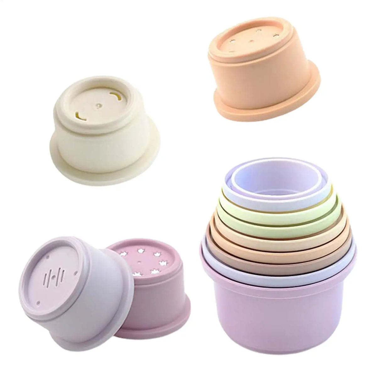 8-Piece Stacking Cups Toy Set for Rabbits & Small Pets Small Pet Toy Set PLUSH