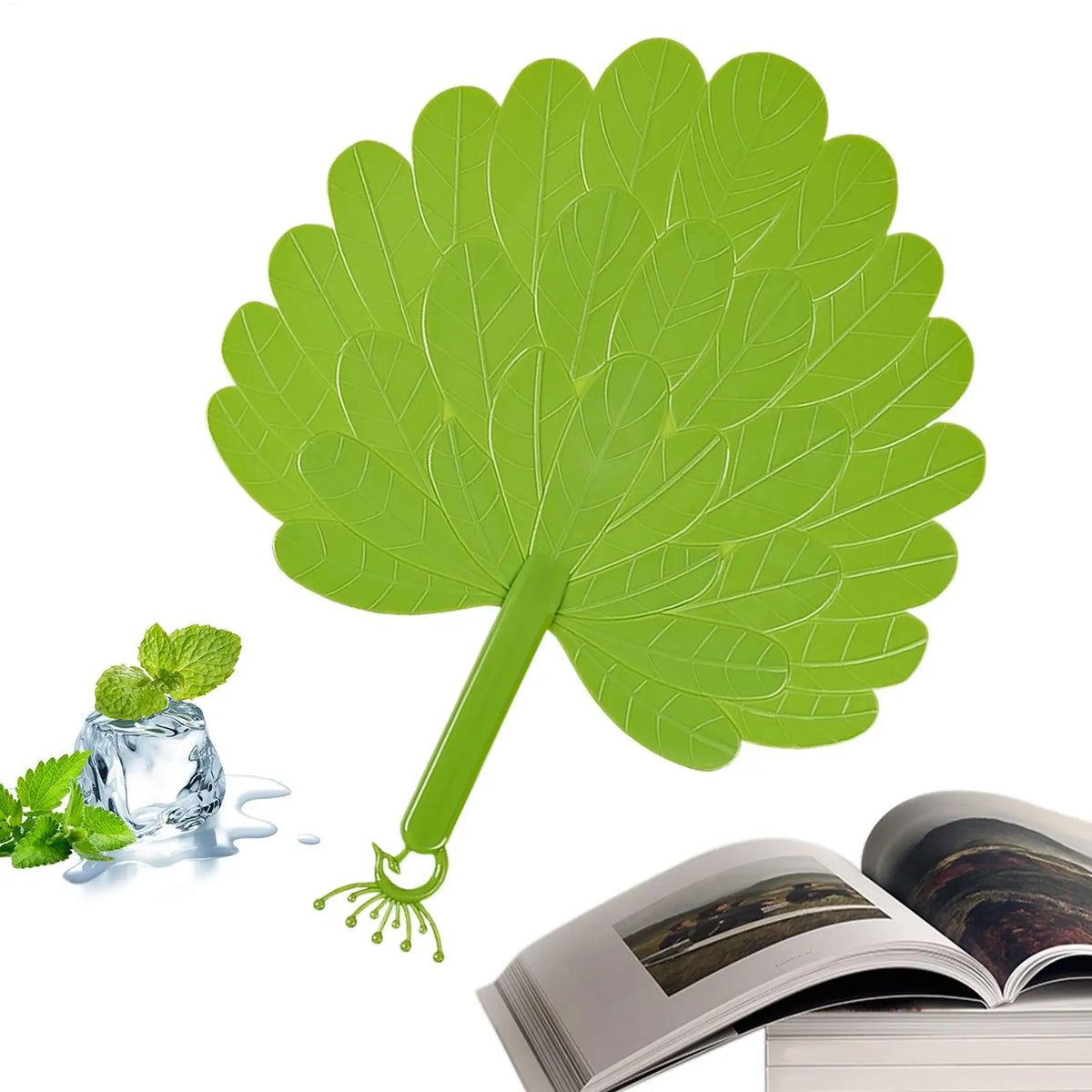Artificial Palm Leaf Handheld Fan – Portable Summer Hand Fan Handheld Hand Fan PLUSH