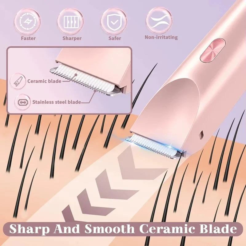 Women's Dual-Head Electric Shaver & Body Hair Trimmer Electric Body Shaver PLUSH