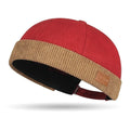 Corduroy Brimless Dome Cap – Adjustable Landlord Hat Brimless Dome Cap PLUSH Dark Red
