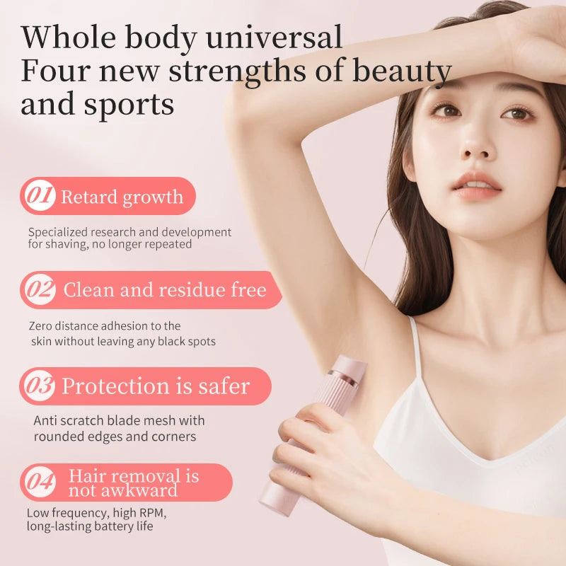 2-in-1 Electric Shaver & Epilator for Women – Body & Face Electric Epilator Shaver PLUSH