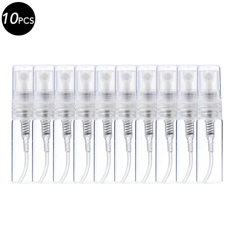 Mini Clear Glass Perfume Vials 3ml 5ml 10ml | 5 & 10 Pack Glass Perfume Vials PLUSH 10pcs 3ml