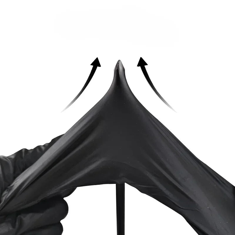 Disposable Black Nitrile Gloves – Latex Free, Thickened, Waterproof Disposable Nitrile Gloves PLUSH