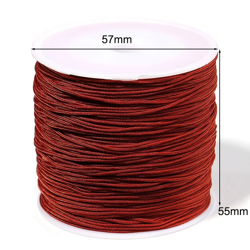 90m Multicolor Nylon Braiding Cord 0.8mm | Chinese Knot Thread Jewelry Braiding Cord PLUSH
