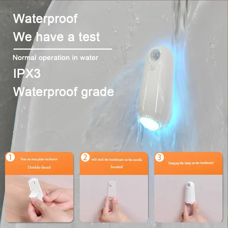 LED Toilet Night Light – 8 Color Motion Sensor Rechargeable LED Night Light PLUSH