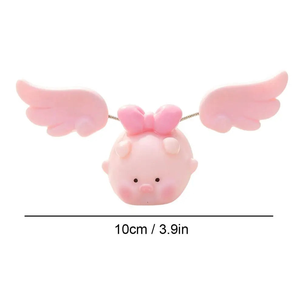 Pink Pig Resin Handlebar Ornament – Cute Scooter Decoration Vehicle Handlebar Ornament PLUSH