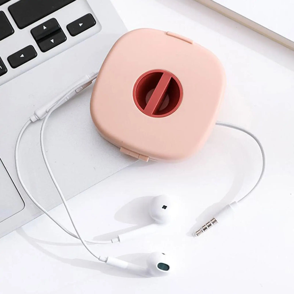 Rotating Cable Winder Box – Portable Wire & Cord Organizer Cable Organizer Box PLUSH