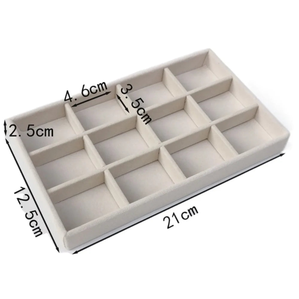 Velvet Jewelry Tray Organizer – Rings, Earrings & Bracelets Jewelry Display Tray PLUSH Style 7