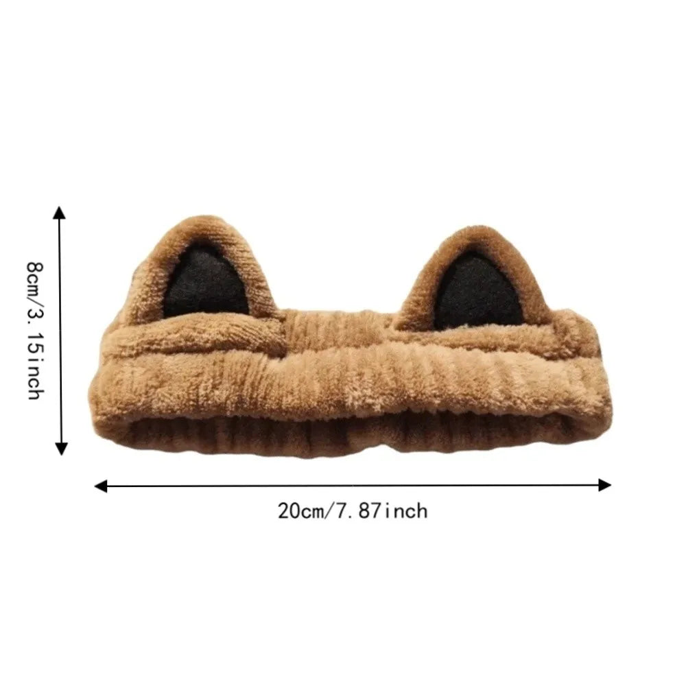Fluffy Cat Ear Headband 2pcs Plush Couple Set – Cute Hairband Plush Hair Headband PLUSH