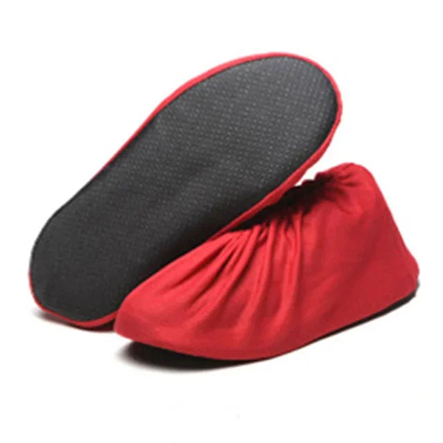 Thick Reusable Non-Slip Shoe Covers – Washable Floor Protectors Reusable Shoe Covers PLUSH Red