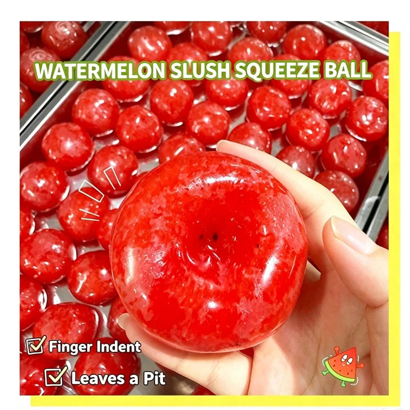 Watermelon Slushy Squishy Toy – Soft Moldable Squeeze Fidget Squishy Fidget Toy PLUSH