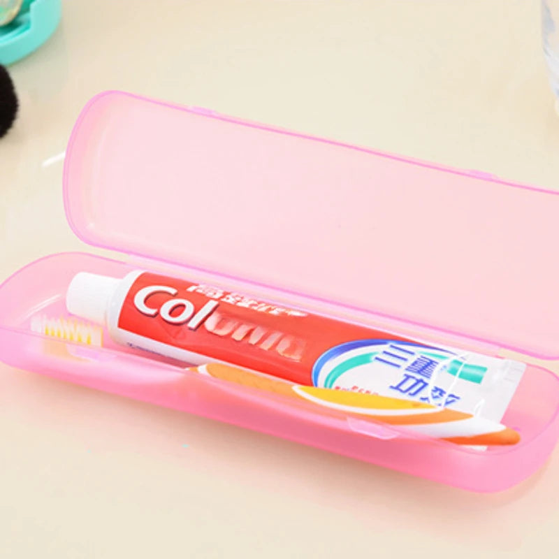 Portable Toothbrush Travel Case – Candy Color Storage Box Toothbrush Travel Case PLUSH pink-only box