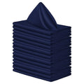10pcs Satin Dinner Napkins 30x30cm – Soft Reusable Table Napkins Cloth Dinner Napkins PLUSH Navy Blue